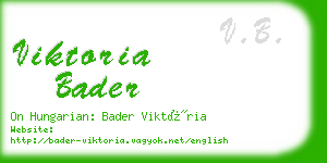 viktoria bader business card